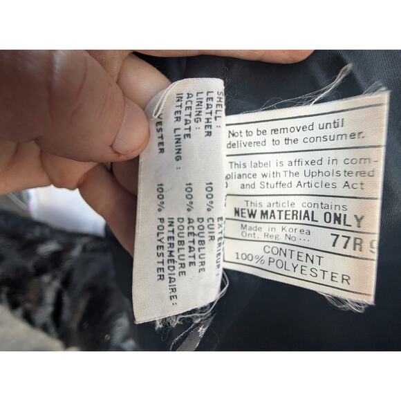 Andrew Marc Addition Mens Leather Jacket XS Brown Quilted Drawstring 90s - Picture 9 of 12